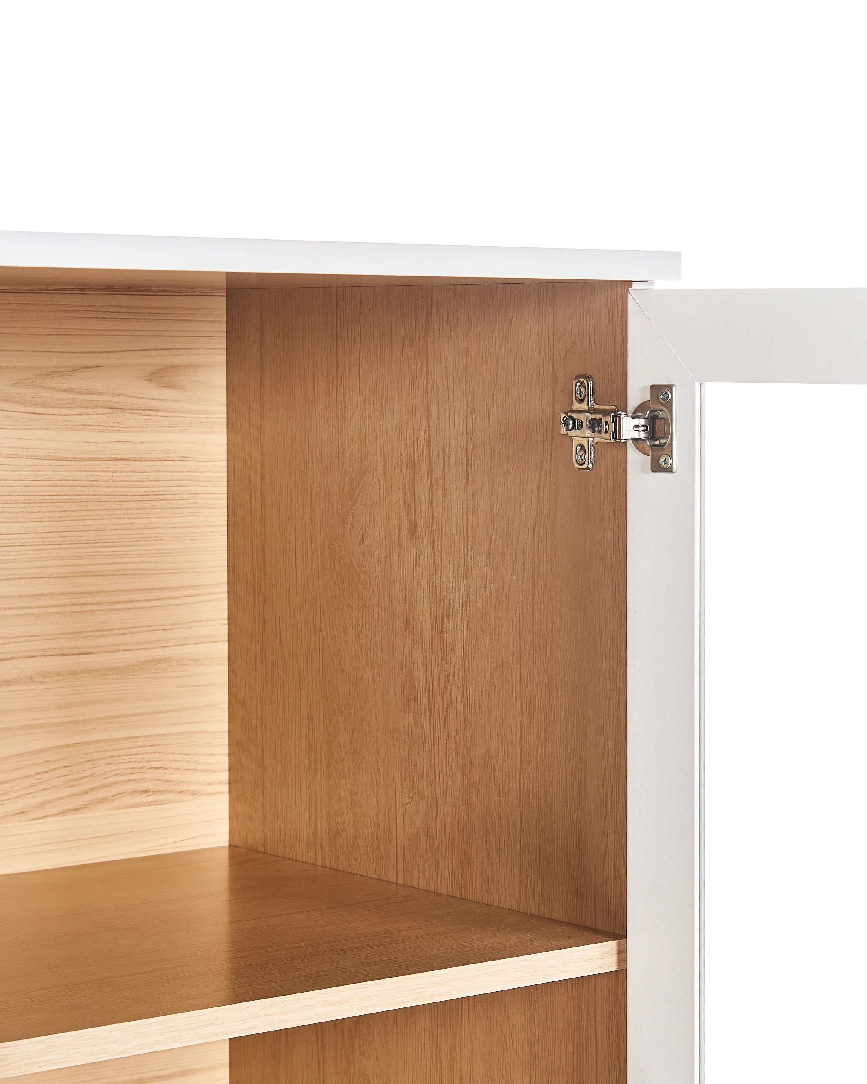 Glazen vitrinekast TINGLEDALE 80 cm Wit