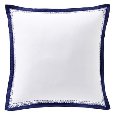 Linge de lit percale frises brodées - BECQUET CRÉATION
