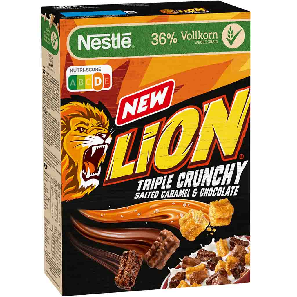 Nestle Lion Triple Crunchy Salted Caramel & Chocolate 300g MHD:30.6.25