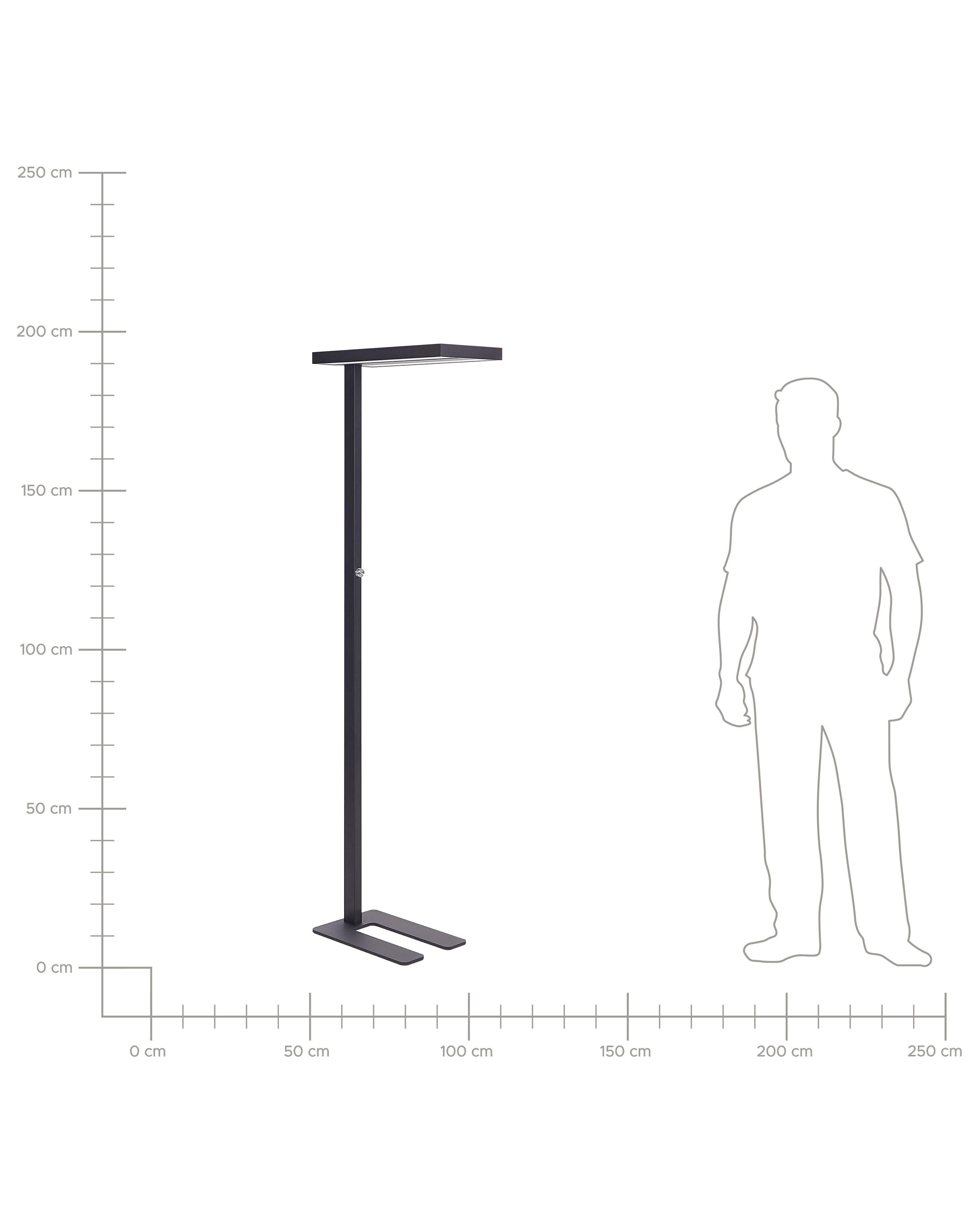 LED staande lamp TAURUS met dimmer Metaal Zwart