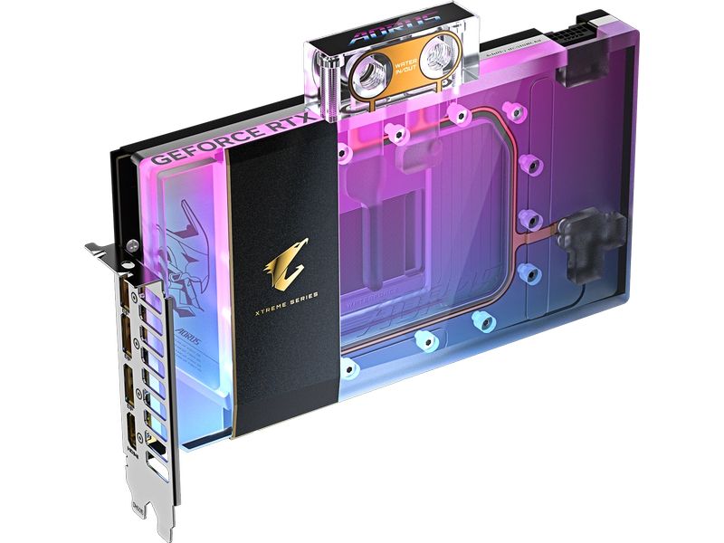 Gigabyte Grafikkarte AORUS GeForce RTX 5090 XTREME WATERFOR Gaming Grafikkarte mit 32 GB GDDR7 Speicher