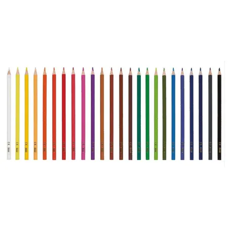 Idena Dreikant-Buntstifte, 24 Farben, ergonomische Form