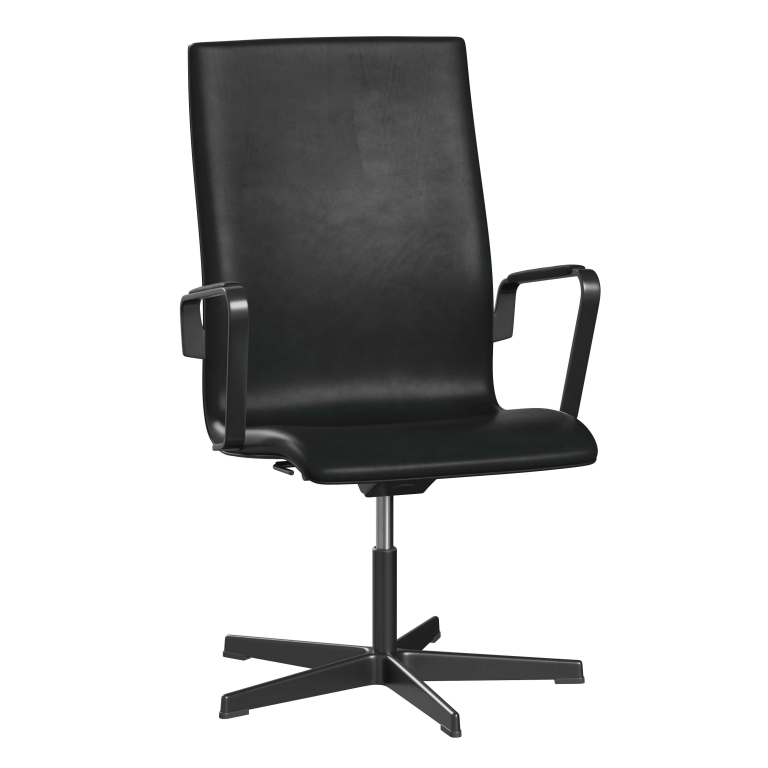Fritz Hansen Oxford Medium back vergaderstoel Grace Black Black