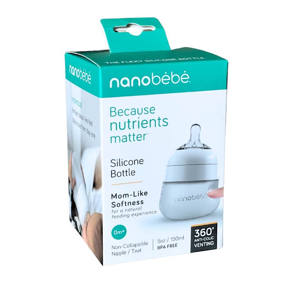 Nanobébé Flexy Silicone Baby Bottle White 150ml
