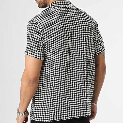 Chemise Manches Courtes Noir Blanc
