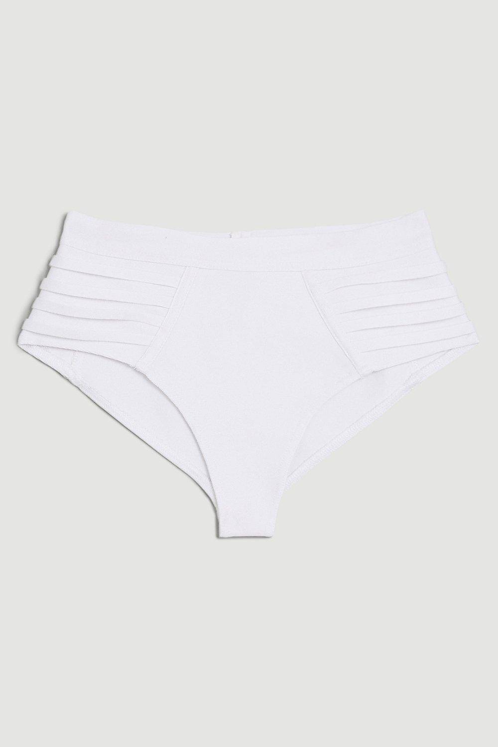 KarenMillen Bas de bikini en bandage transparent à rayures