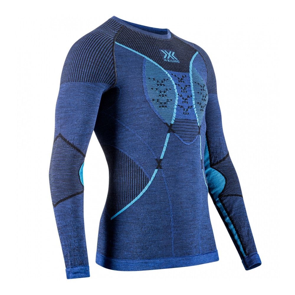 X-Bionic MERINO - Sous-couche Homme dark ocean/ski blue