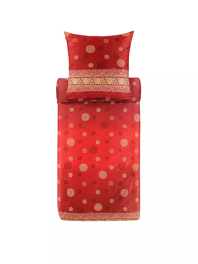 BASSETTI Satin Bettwäsche PALLAVICINO 70x90cm/140x200cm Rot rot