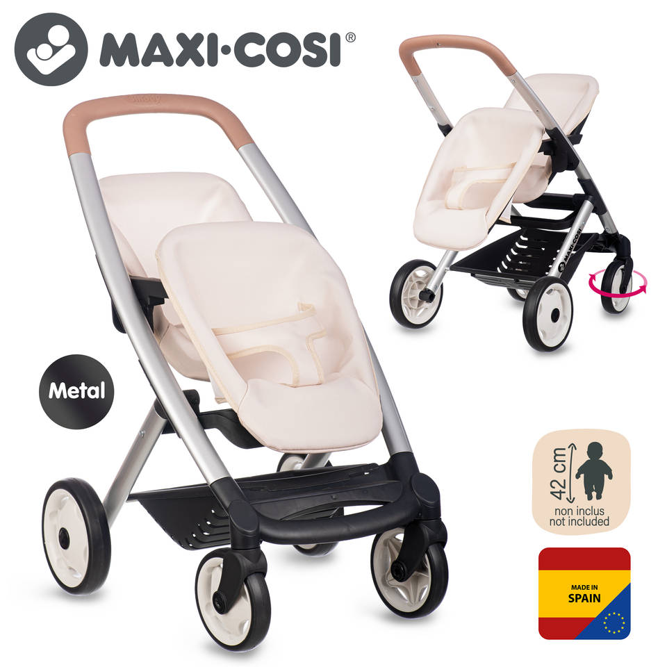 Maxi-Cosi & Quinny tweeling poppenwagen - beige
