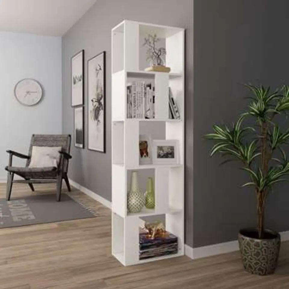 vidaXL - Boekenkast - Wit - Bewerkt hout