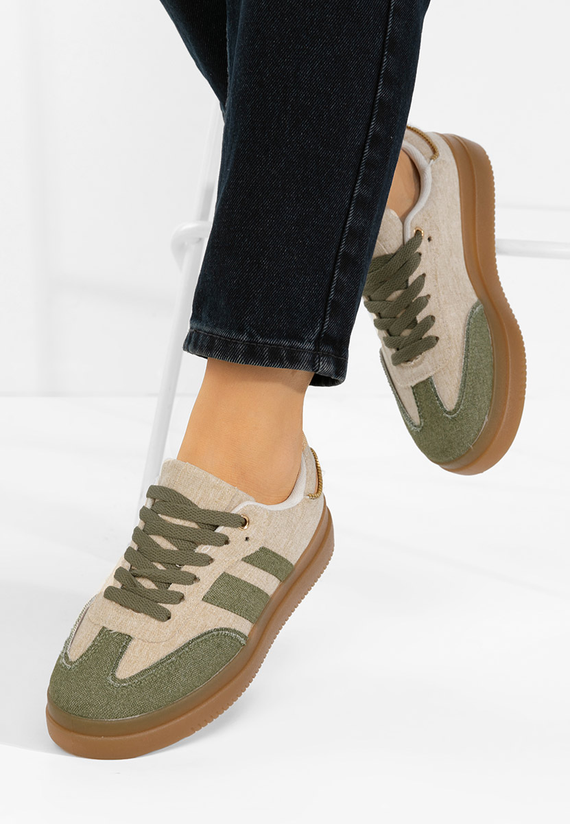 Baskets pour femme vert Deenia