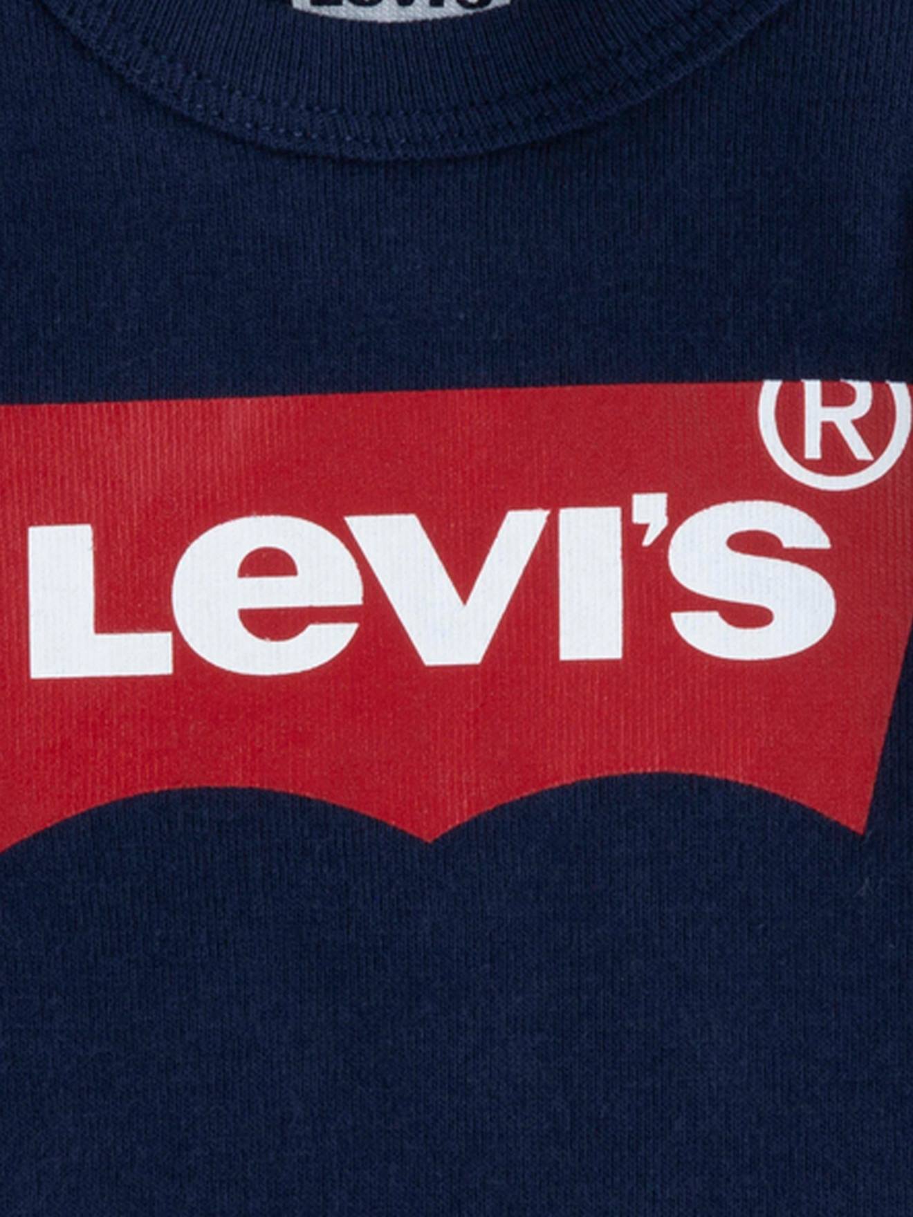 Lote com 2 bodies Levi's® Batwin para bebês, cinza