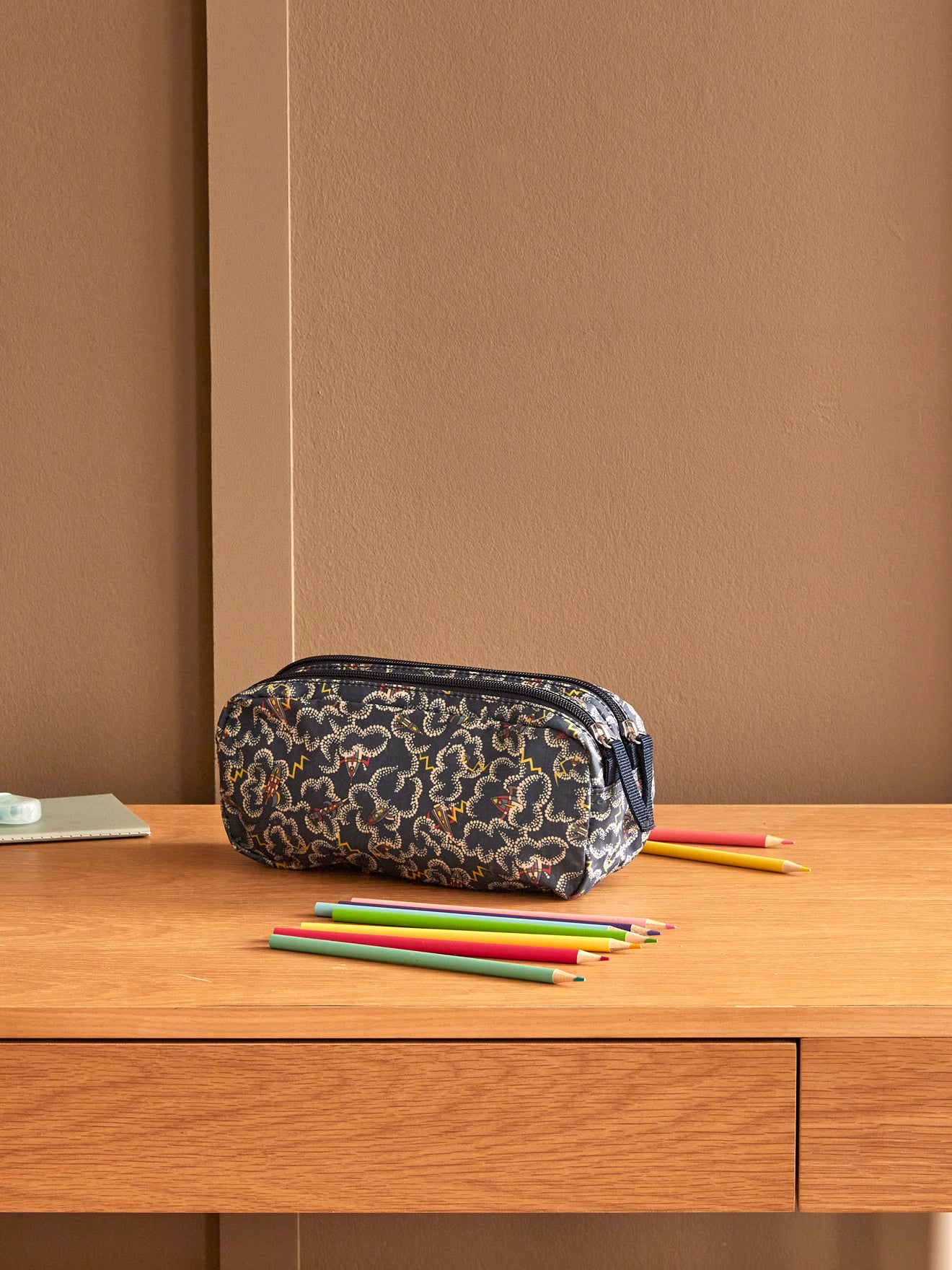 Trousse enduite tissu Liberty Rocket