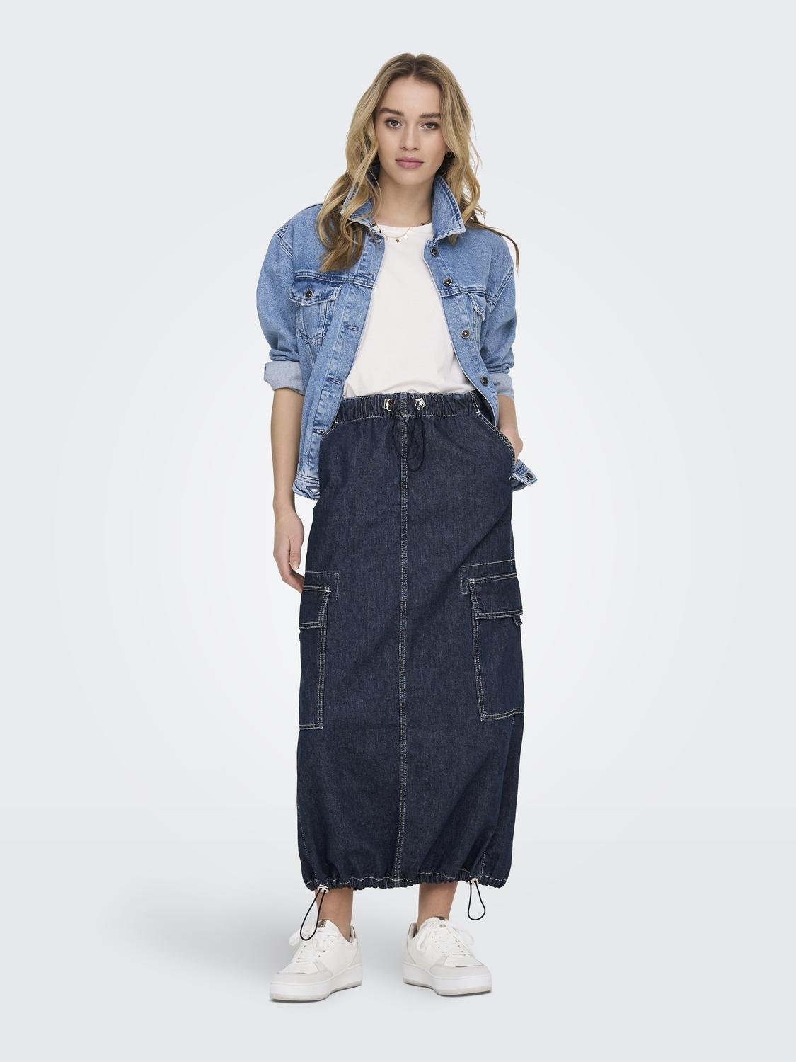 ONLSKYLAR Jeansrock Dark Blue Denim