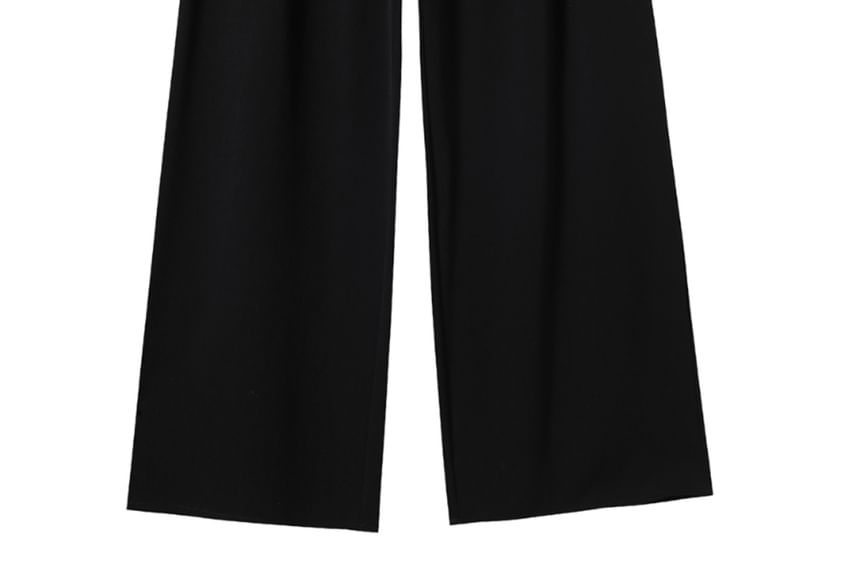 Dragan Pulse - Hoge taille, effen, wijde broek