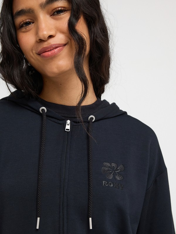 Surfing By Daylight Sweat à capuche zippé Noir Femme