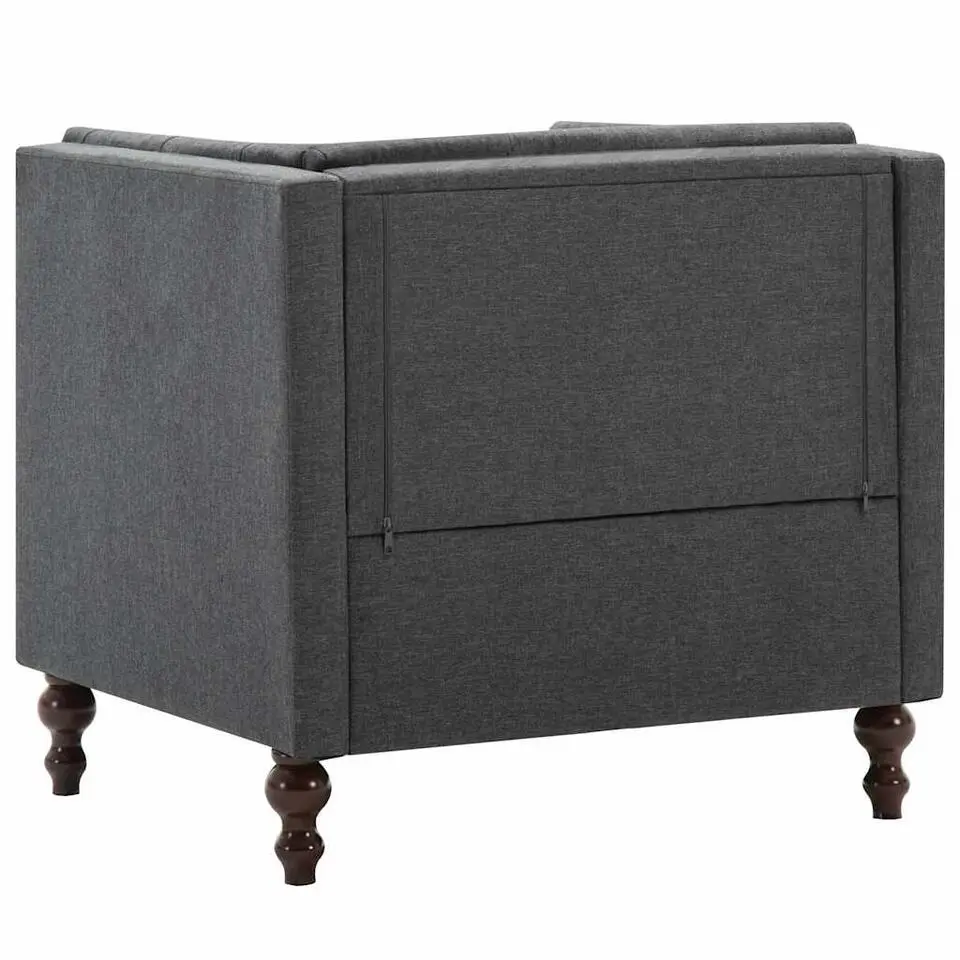 VIDAXL Fauteuil stof donkergrijs