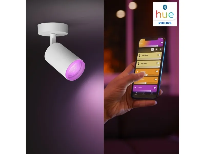Philips Hue White and Color Ambiance Fugato - Spotlys - LED-lyspære x 3 - GU10 - total: 17.1 W - klasse A  - 16 millioner farver - hvid