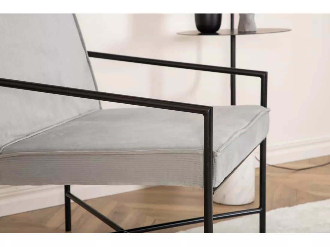 Fauteuil Design Velours Côtelé 