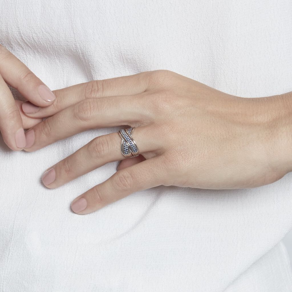 Bague Or Blanc Mauraine Saphirs