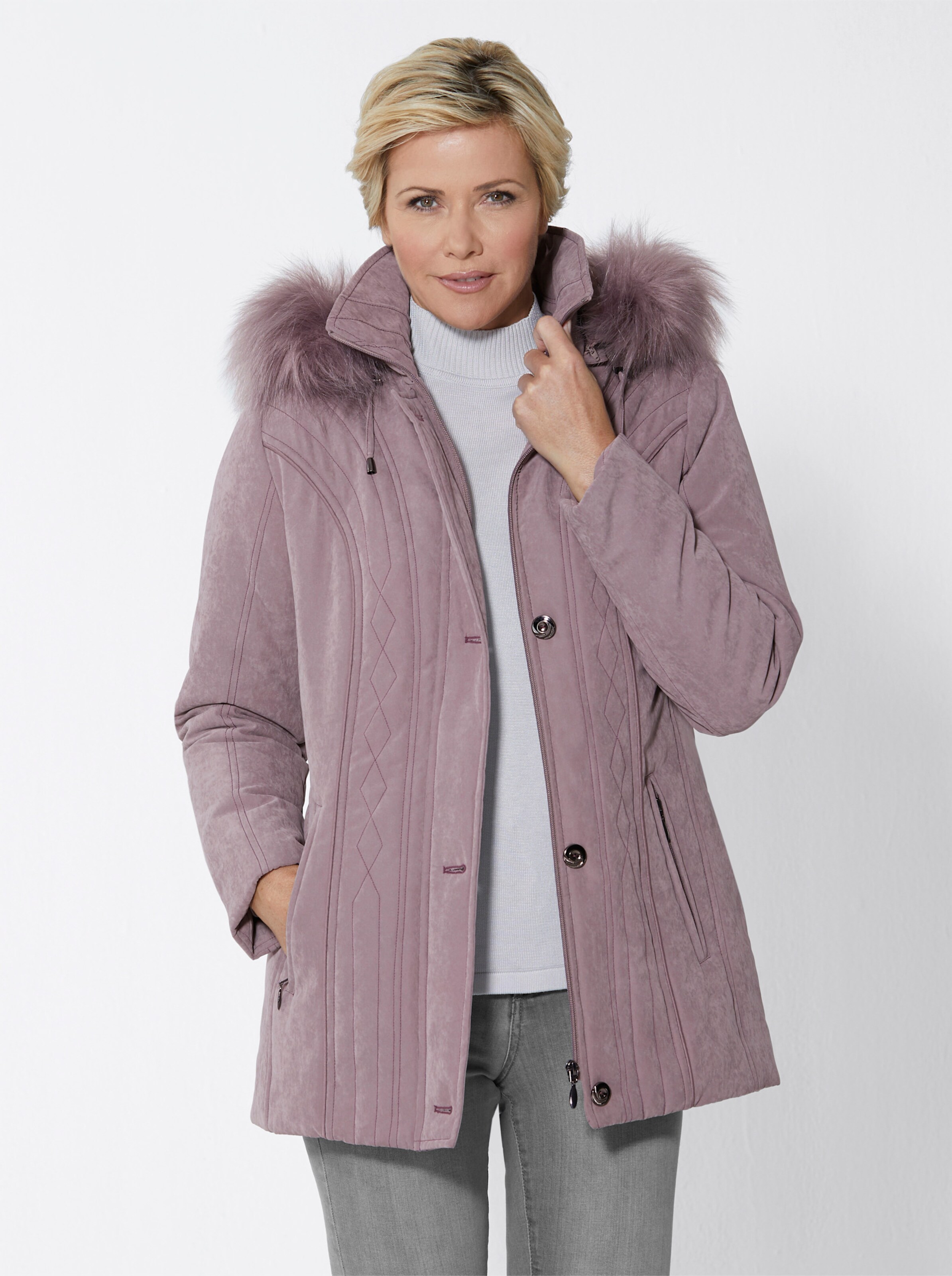 Steppjacke in mauve