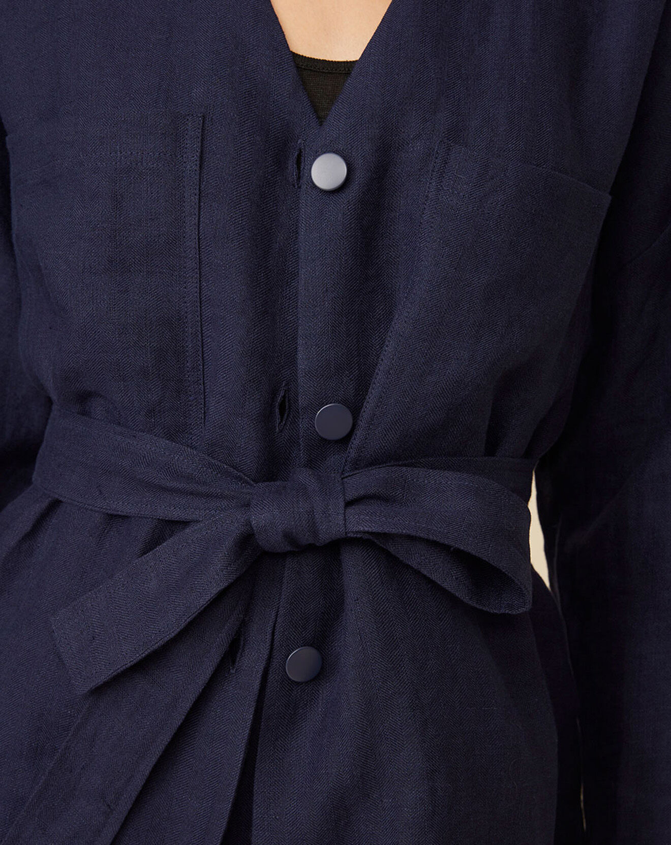 Harris Wilson Veste 100% Lin Elodie marine