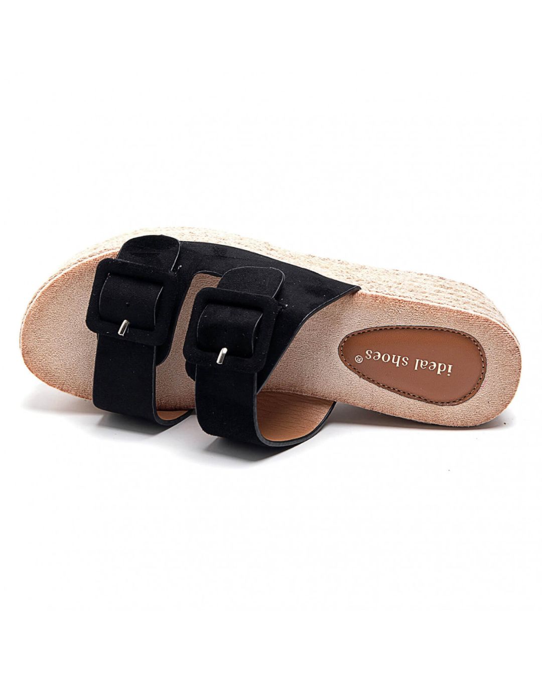 Sandale femme mule plateforme noir - Myriam