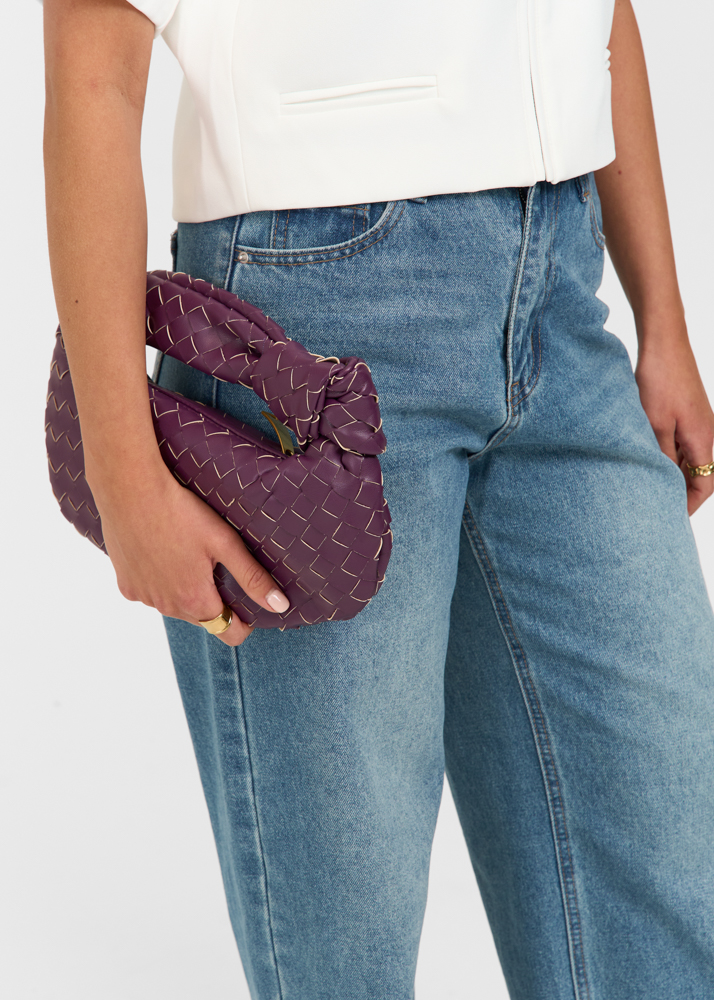 Claire tas donkerpaars