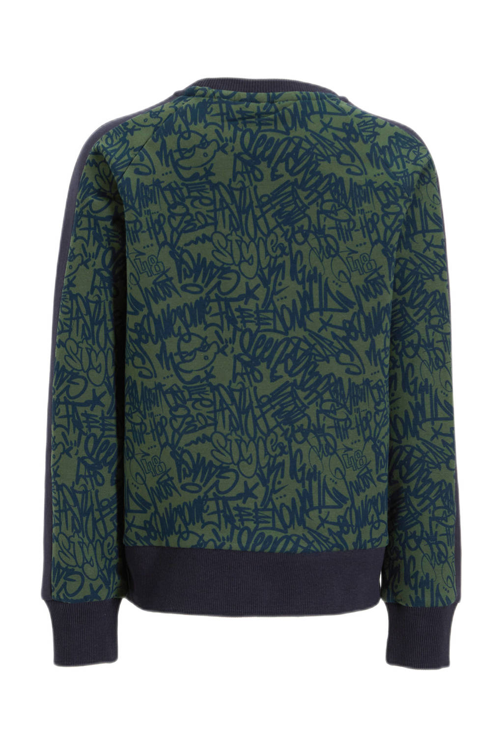 Orange Stars sweater Norman met printopdruk groen