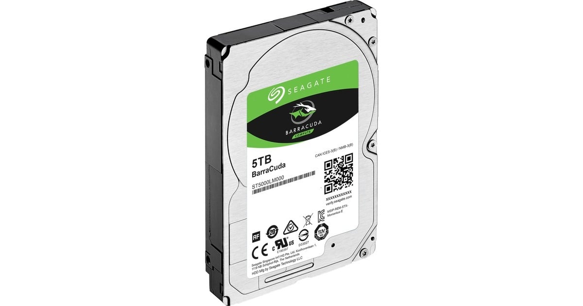 SeagateBarraCuda 5 TB harde schijf  (ST5000LM000, SATA/600)