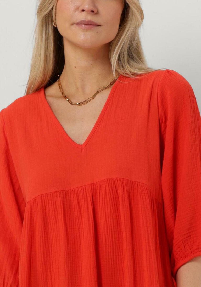 BY-BAR rode by-bar midi jurk katy doppia dress