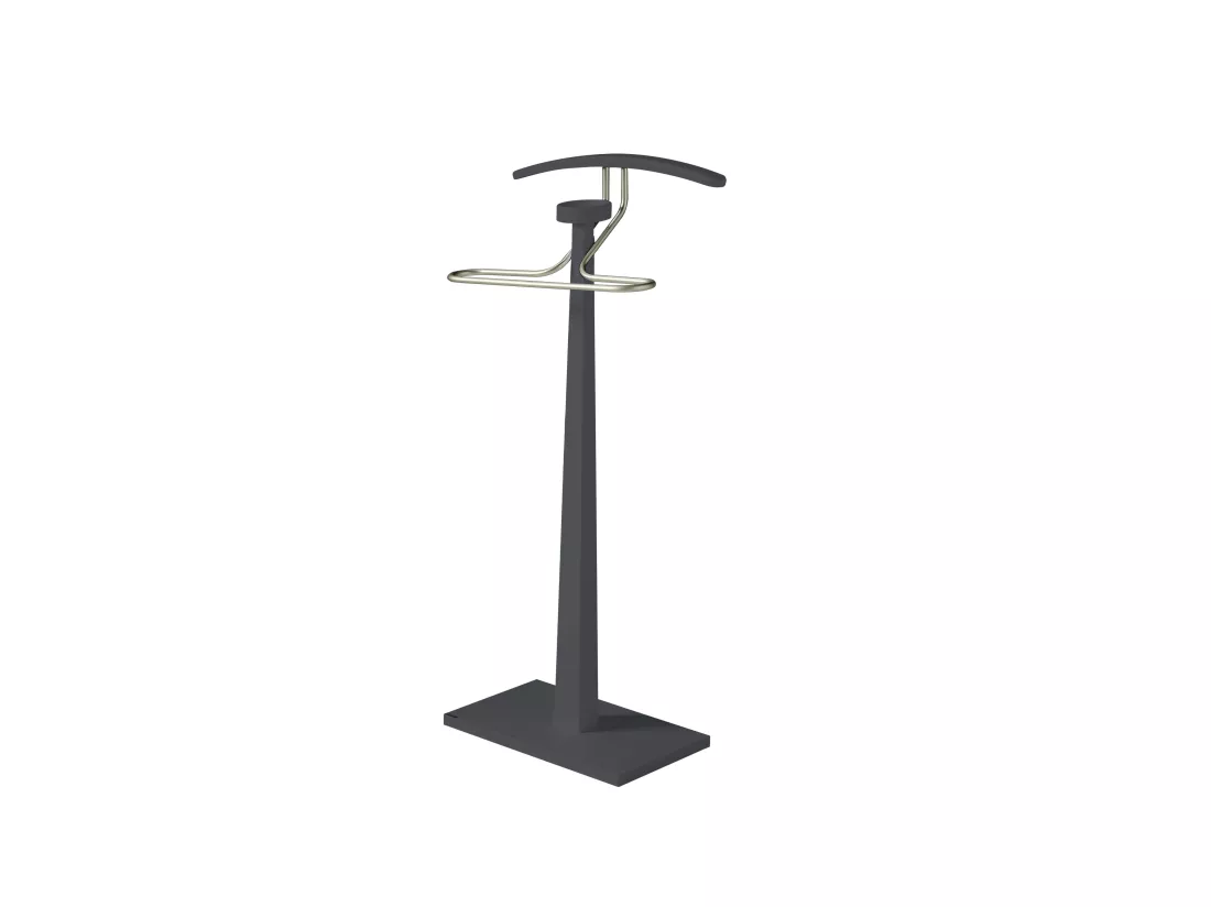 Valet de nuit - H112cm x L46cm x P34cm - hêtre massif gris graphite - Monolithe