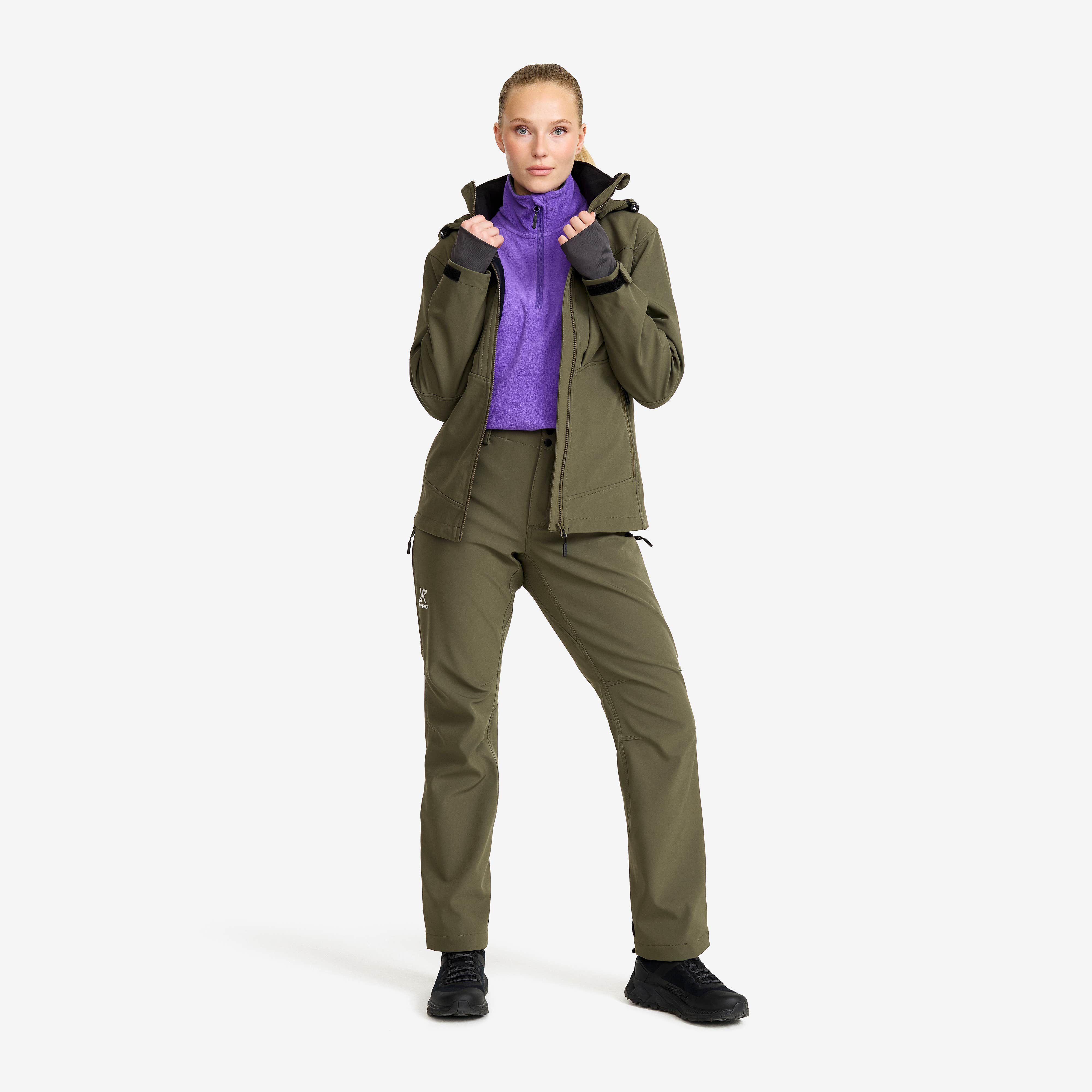 Hiball Essential Softshell Pants Dame Grape Leaf