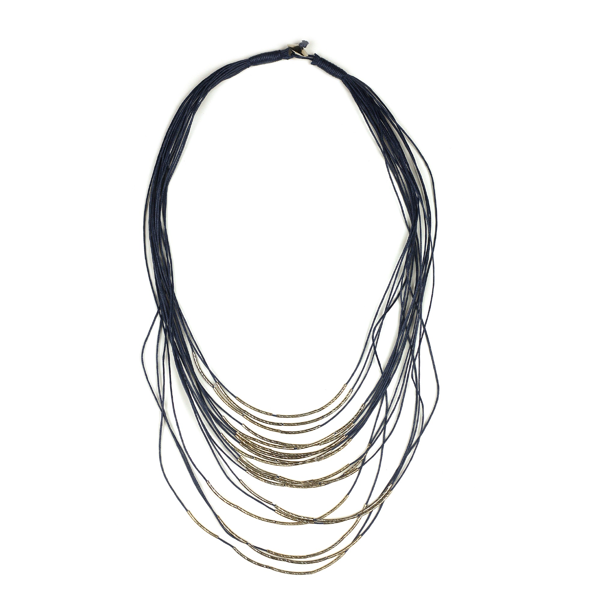 Halskette '18 String', navy, silber, L 37 cm günstig bestellen