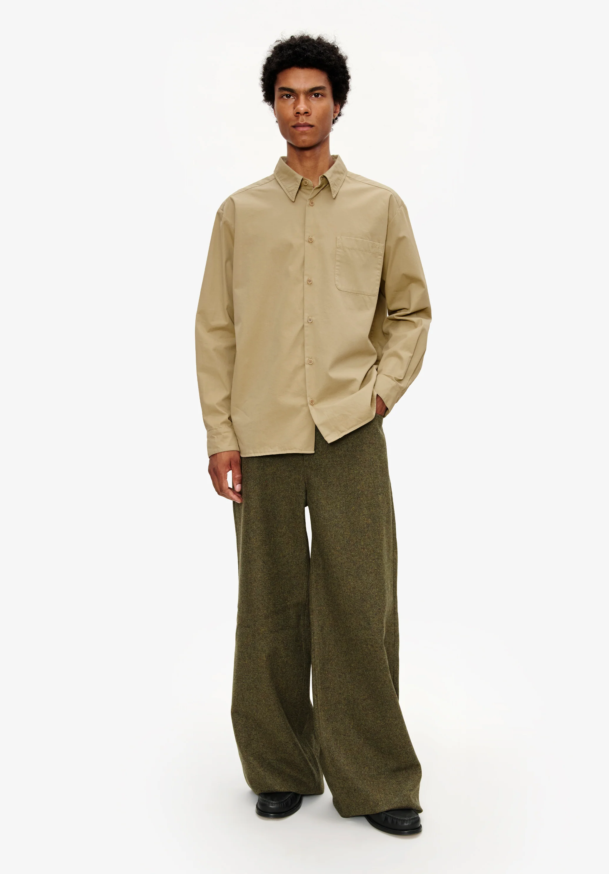 chemise malo logo - Beige