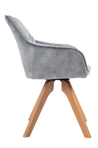 CASAVANTI Armlehnstuhl Samtvelours grau