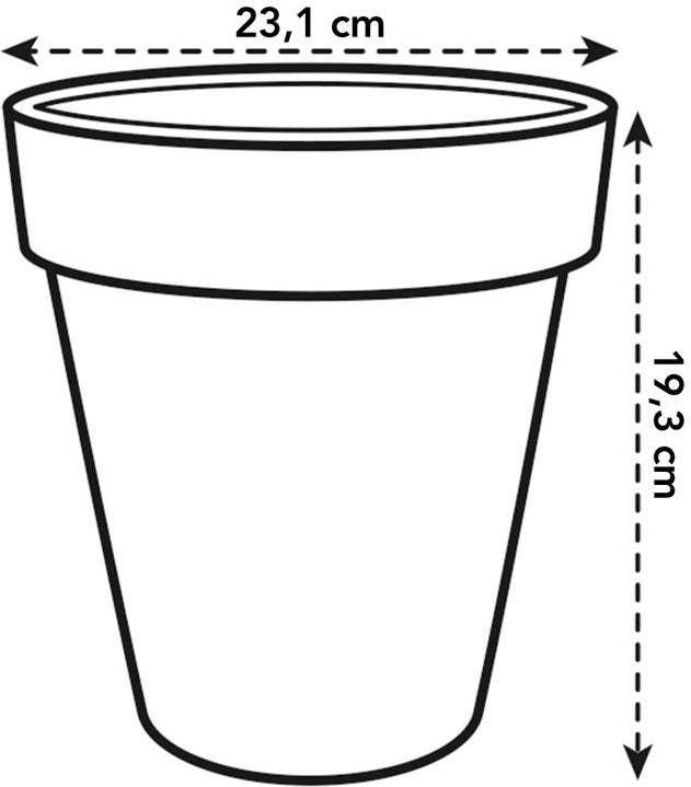 Elho bloempot Green Basics zwart D 23 H 19,6 cm