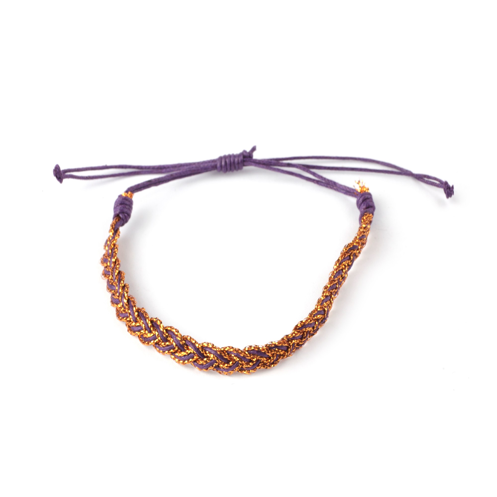 Armband geflochten, bronze, lila, Ø 10 cm günstig bestellen