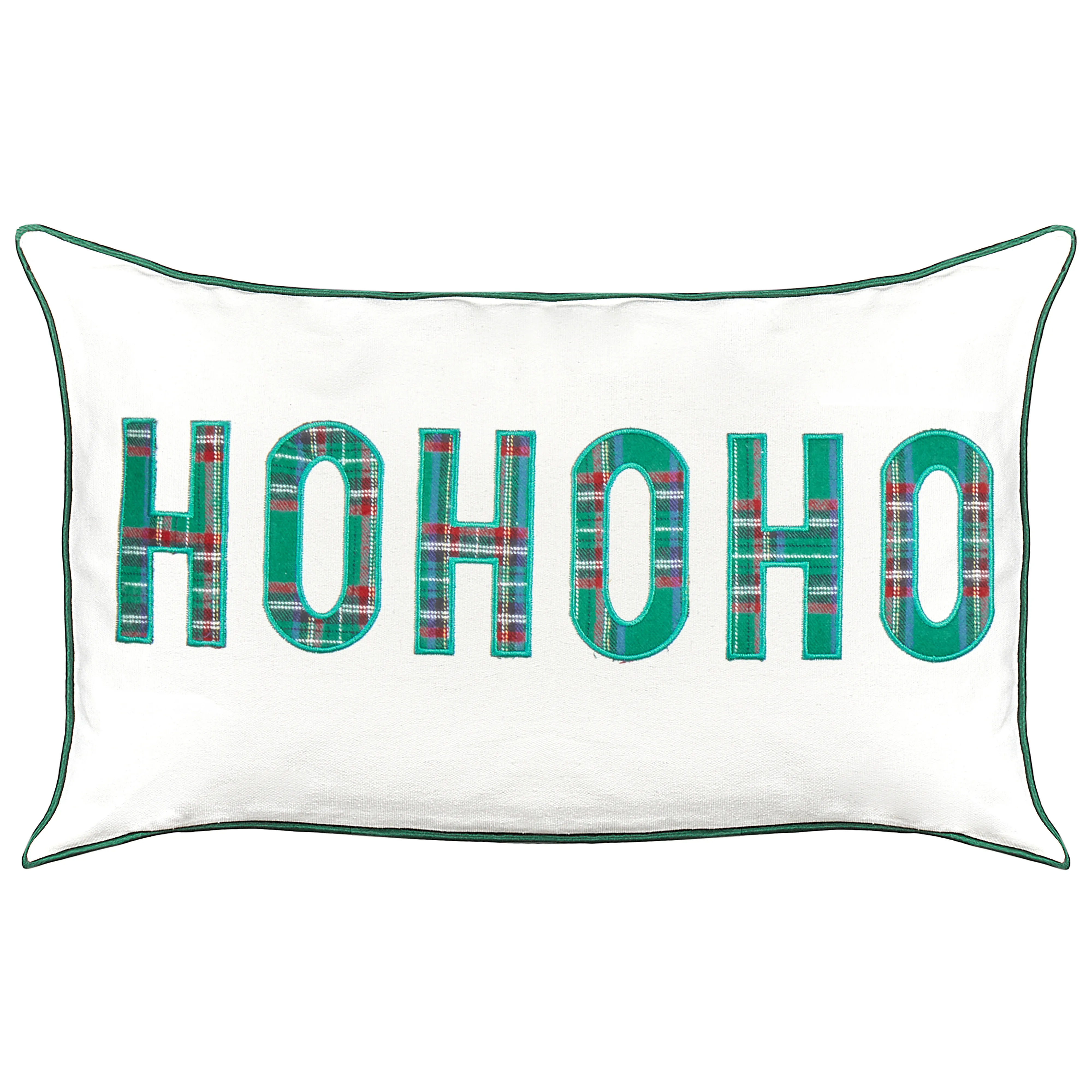 Set van 2 sierkussens JOYCANDY Katoen 30 x 50 cm Wit kerstmotief