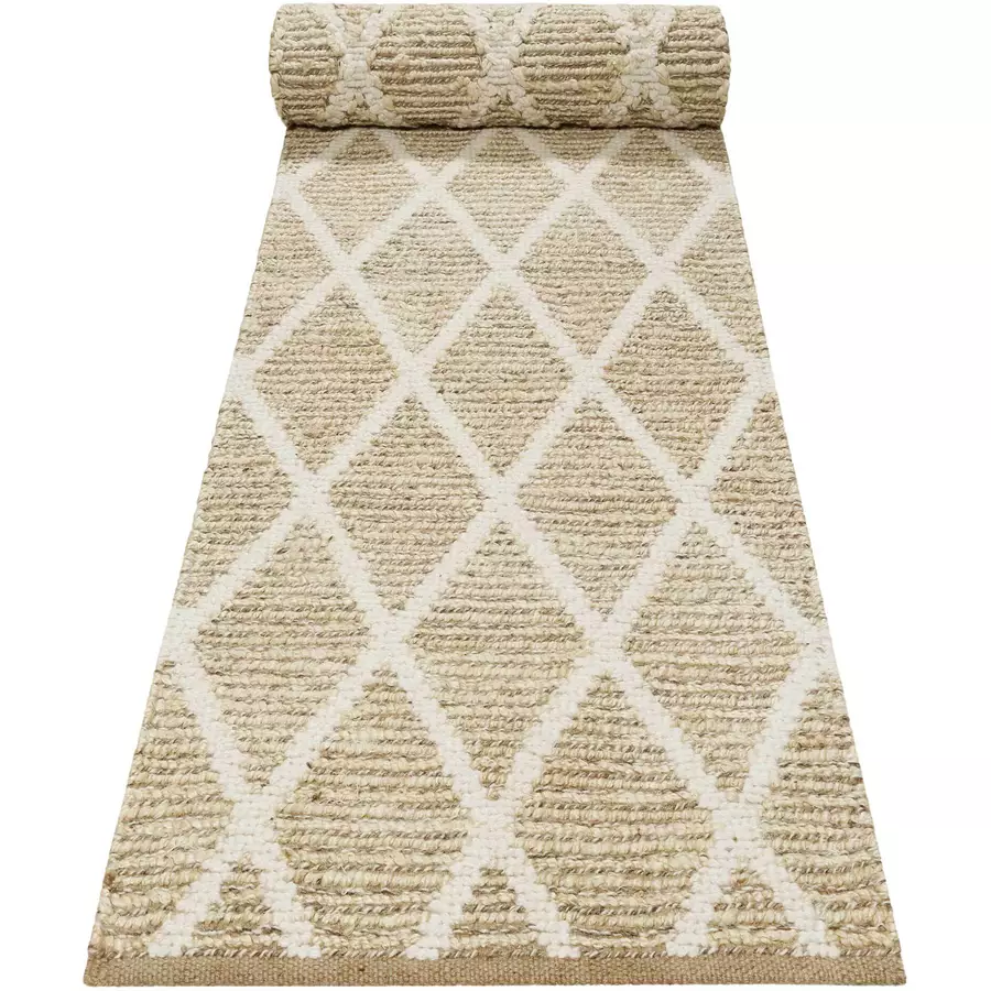 Green Looop Handweb-Teppich Novella natur beige