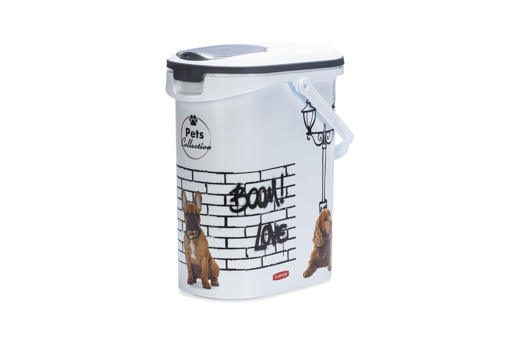 Curver Hond - Voercontainer - 10 Liter - Wit Grijs