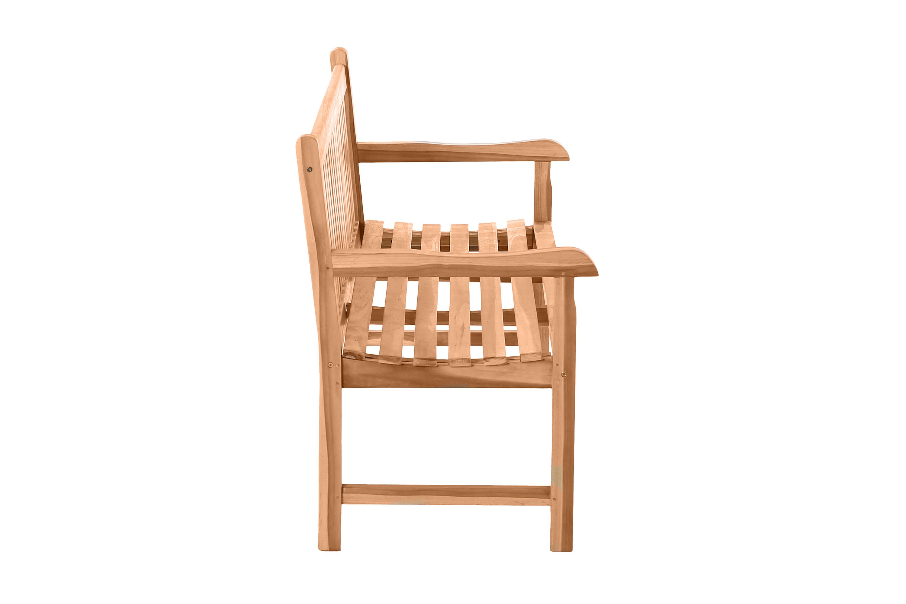 Gartensitzbank 150cm Teak Sitzbank Parkbank Bank Holzbank massiv