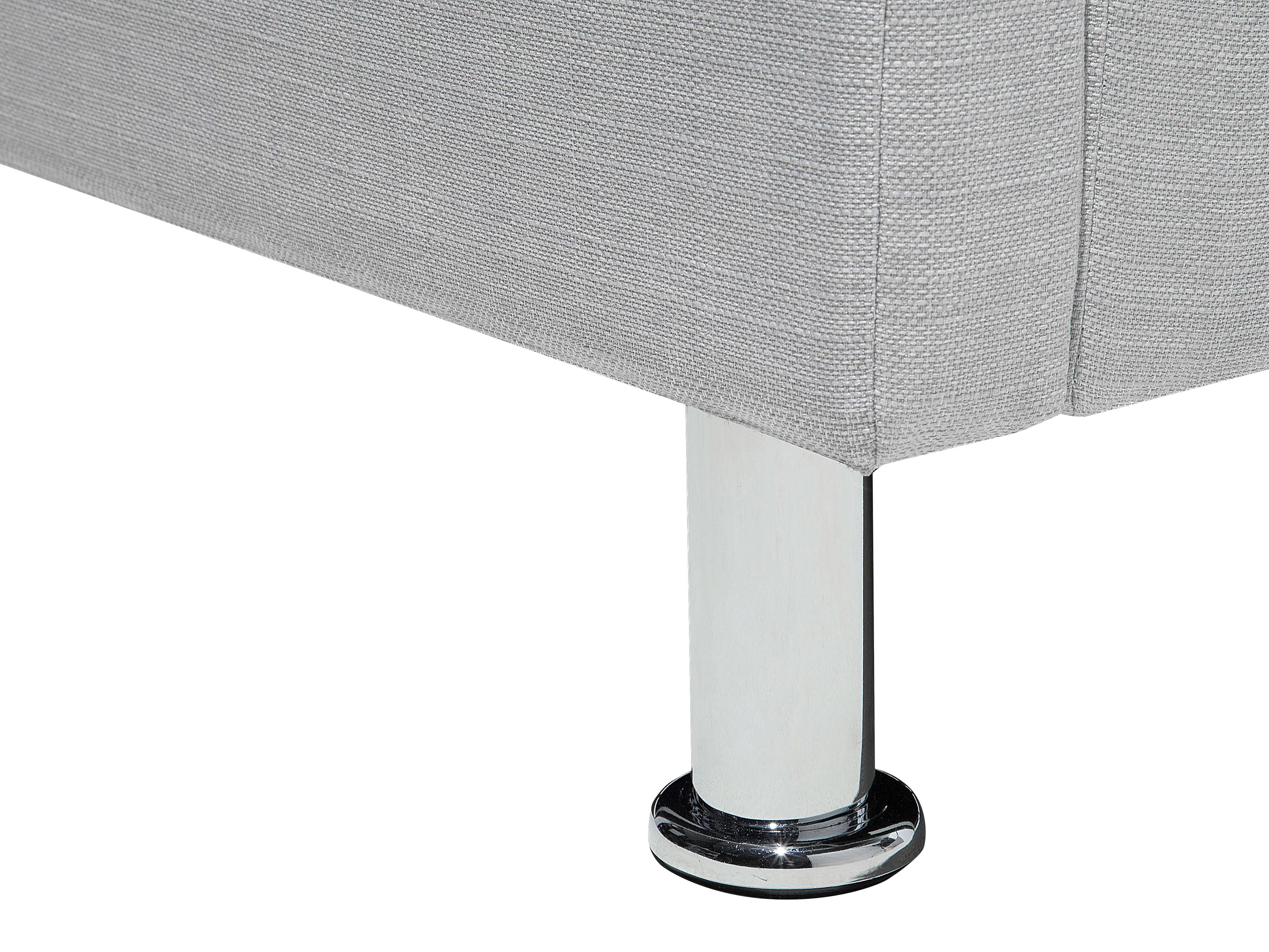 Bed Stof METZ 180 x 200 cm Lichtgrijs