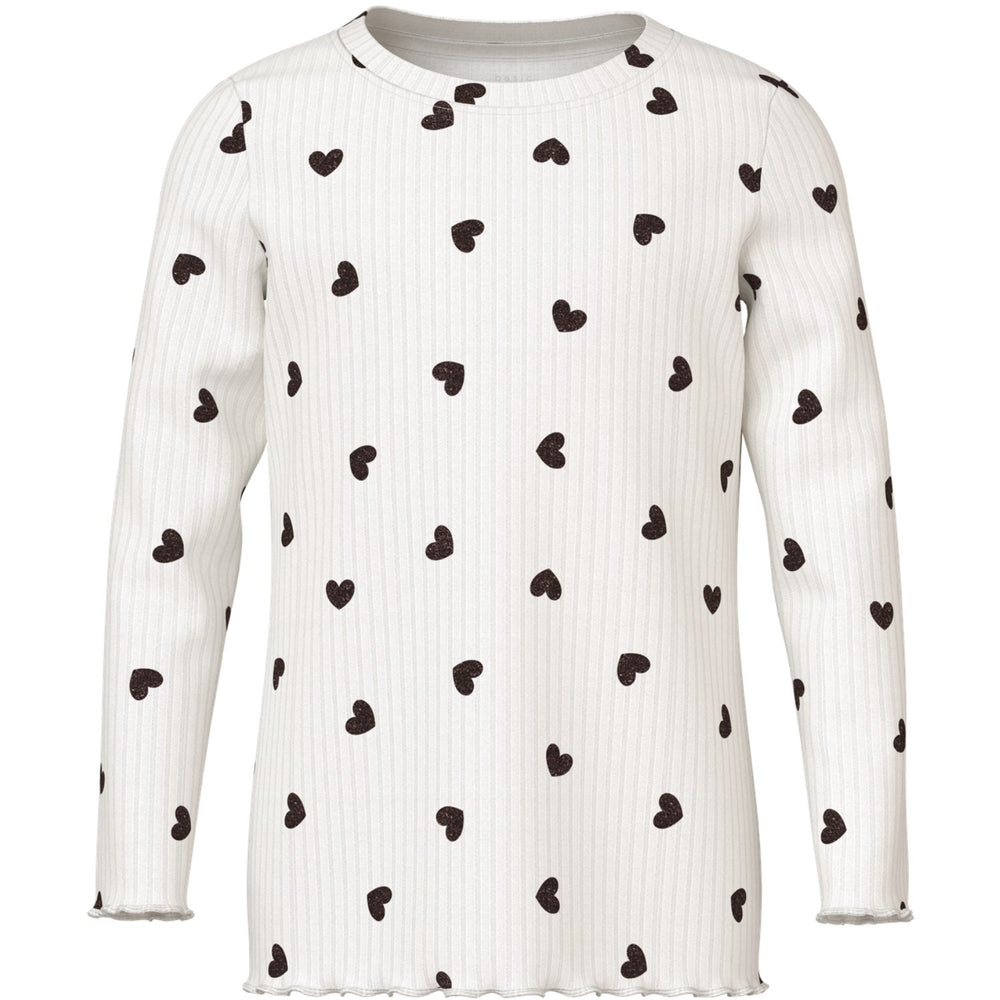 Køb Name It Cloud Dancer Tiny Heart Nmfvemma Glitter Ls Slim Top