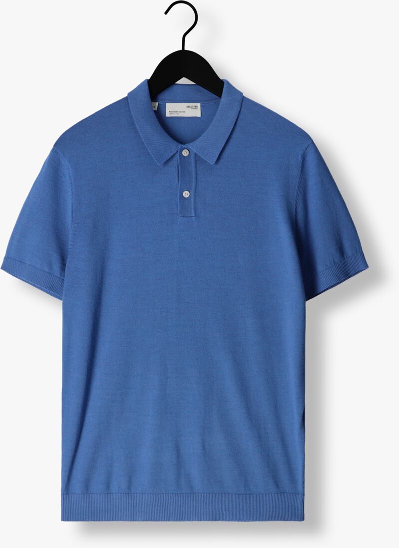 SELECTED HOMME blauwe selected homme polo slhtown ss knit polo b