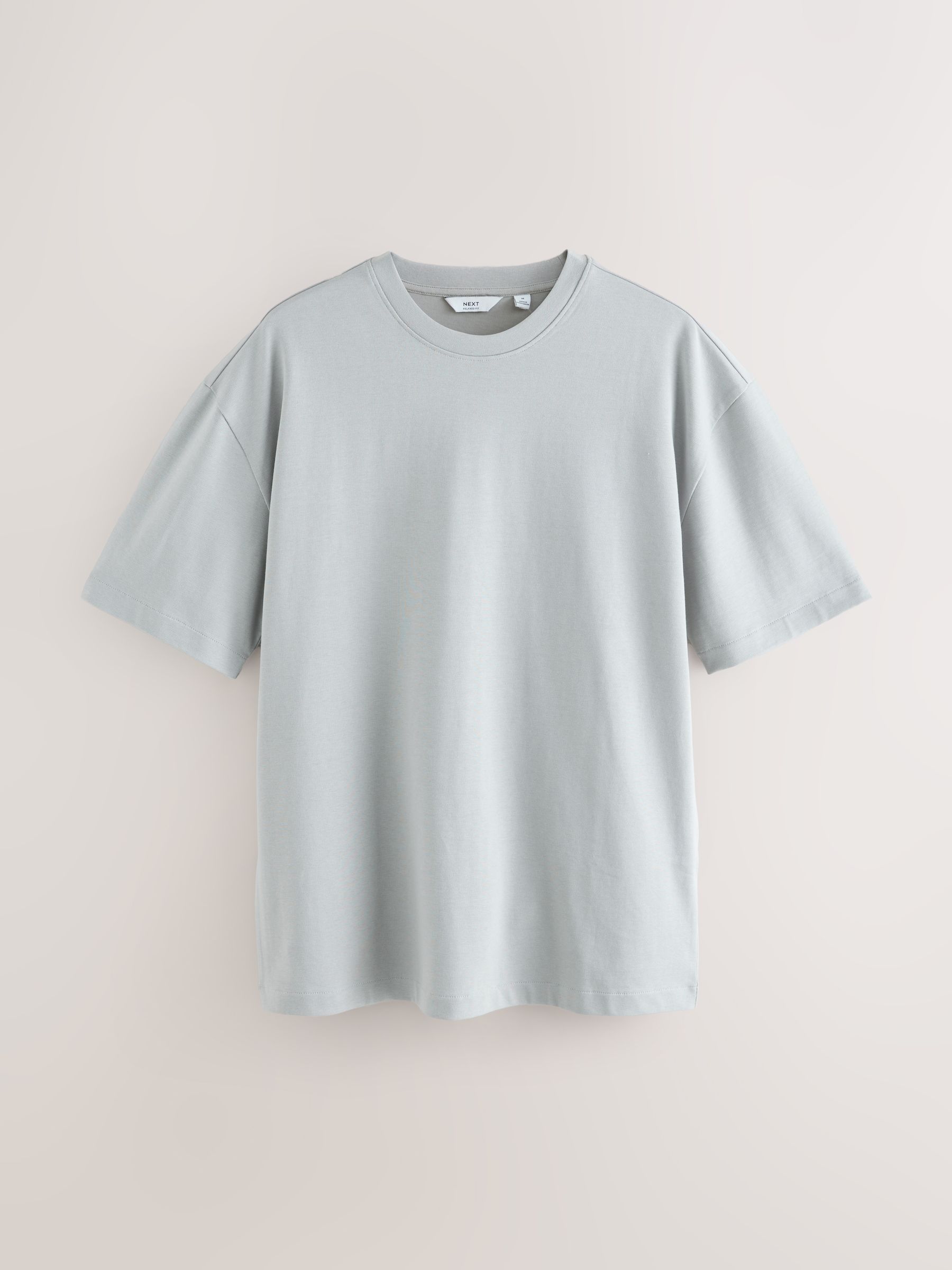 Olijfgroen/ijsgrijs/oranjerood - Relaxed fit - Verpakking van 3 T-shirts van zware stof