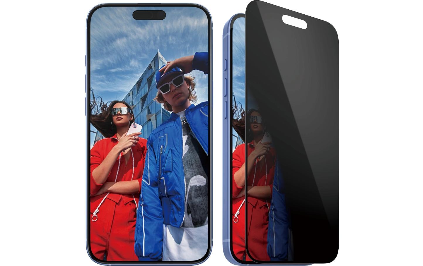Displayschutz Ultra Wide Fit Privacy iPhone 15/16 PlusPrivacy-Display-Schutzfolie für das Apple iPhone 15 Plus/iPhone 16 Plus