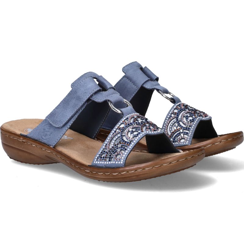 Rieker Slippers Blauw Dames