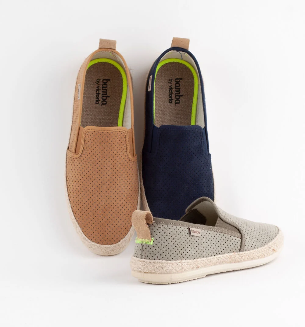 ANDRÉ ÉLASTIQUES IMITATION SUÈDE PIQUÉE Espadrilles pour homme CUERO