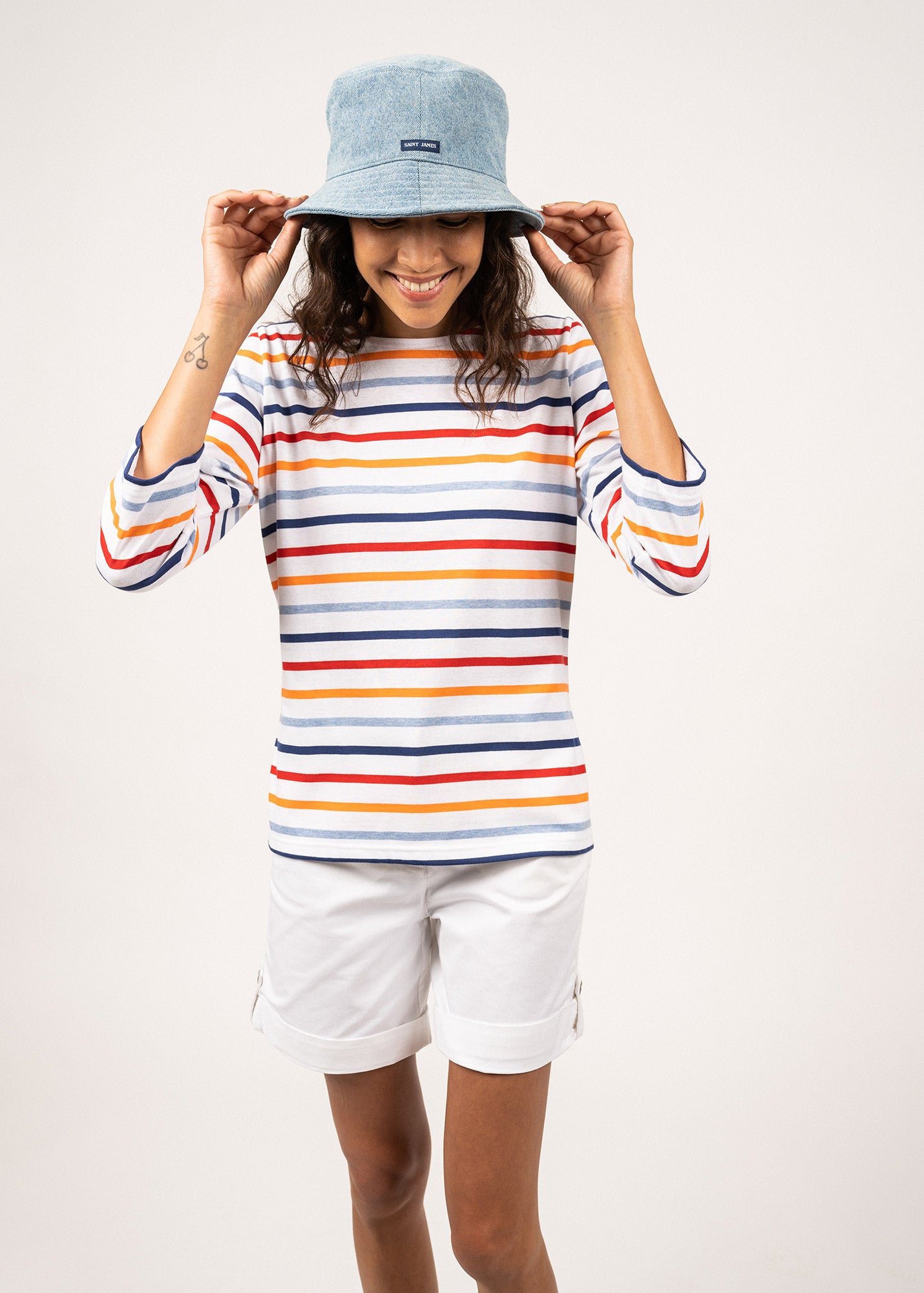 Marinière manches 3/4 Galathée multicolore